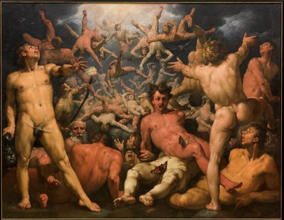 De val van de Titanen door Cornelis van Haarlem